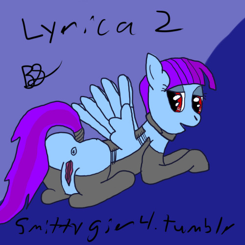 Lyrica in a sexy outfit, because lyrica asked me. not much to say about this one, sketch turned into paint. has quite a few noticeable mistakes but im satisfied with it overall since it was just a sketch.  Lyrica’s tumblr: http://asklyricapony.tumbl