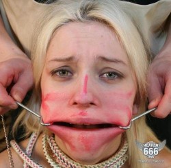 youdeservedegrading:  Using a variety of instruments keeps the Master entertained and the slave from growing complacent.  Facial distortion helps break down the connection to the slave’s old life, when she was modest and presentable.  Now she looks