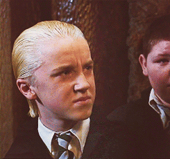 krarpet: ticktocksheep:  queersuperteens:  muffarino:  Friendly reminder that Tom Felton improvised this scene because he forgot his line.  A  acting, would cackle again.  I love how he looks genuinely impressed in the last gif.  this is my favorite scene