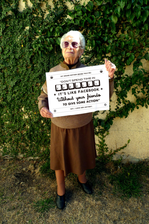 unknowneditors:Grandmother Tips by Chacho Puebla.A fantastic set of typographic posters aimed at tec