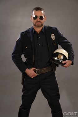 I’d break the law to be handcuffed by him!