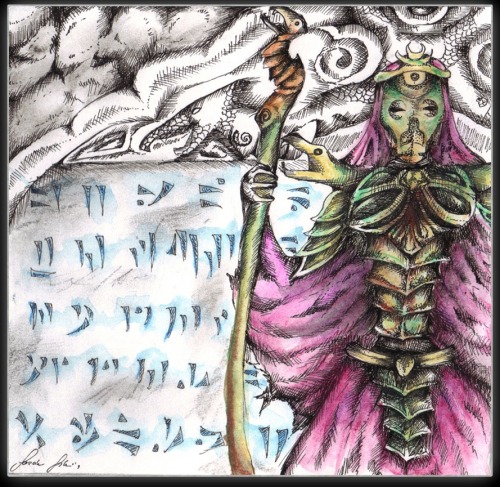 pidzson:  This drawing was done… months ago.And for some reason - far beyond my understanding - I always managed to forget that they exist, and I should scan and post them…There is a line in every drawing that continues in the next. Can you find it?