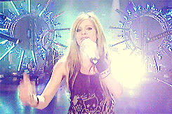 avrillavigine:  “My dream was always to hop up on stage in front of my fans every