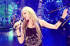avrillavigine:  “My dream was always to hop up on stage in front of my fans every