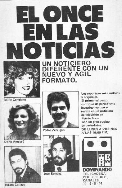 nostalgiapuertorico:  El Once en las Noticias / Telecadena Perez Perry 