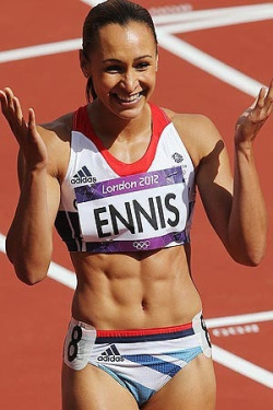 iseegirlz:  Gold medal winner Jessica Ennis and her sexy abs #TeamGB #heptathlon #olympics