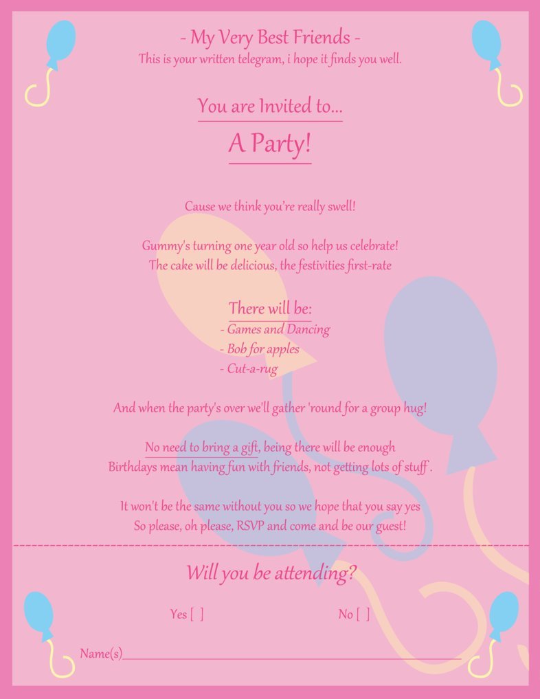 epicbroniestime:  Pinkie Pie’s Invitation by SpikesMustache