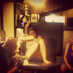 This girl was the highlight of the night, fuckin hilarious  (Taken with Instagram at Cold Desert Tattoo)