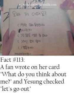 Super-Juniorfacts:  Fact #113: A Fan Wrote On Her Card “What Do You Think About