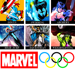 carolferriss:  Marvel Olympics Follow up