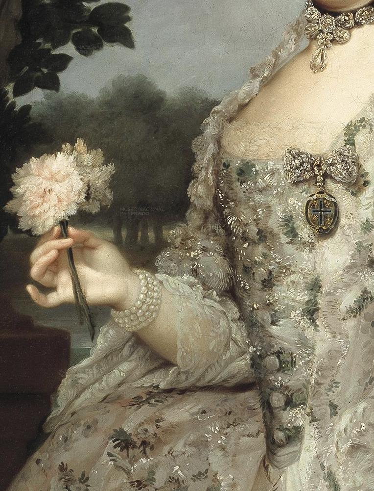 a-l-ancien-regime:  Maria Luisa of Parma Princess of Asturias, in the gardens of