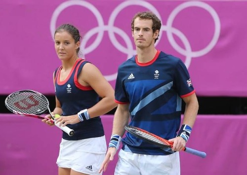 Soon after winning gold in the singles, Andy Murray partnered Laura Robson in the mixed doubles fina