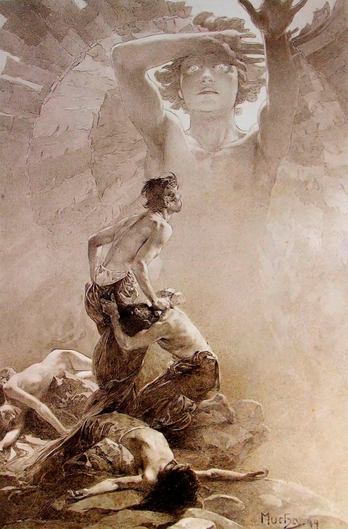 ceruleancynic: scloutier: jennathings: theartofanimation: Alfons Mucha - Le Pater (1860-1939) I don&
