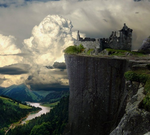 ghost-man-blues:Abandoned clifftop castle