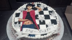 lordazure: Today is my Bday Mom told me I could have anything on my cake…… So I wanted my Number 1 Sexy Bad Ass on my cake. &lt;3 Red can I get my kiss now? 