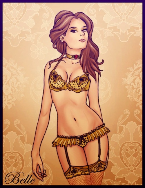 Porn photo artforadults:  Lingerie disney princesses by etipuj