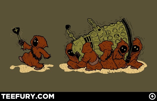 Habrá escapado del Doctor en alguna ocasión… ¡Pero nadie escapa de los jawas!
tshirtroundup:
“ Limited Edition Tshirt: Bad Exterminator Unit by jkilpatrick is on sale for $11 from TeeFury for 24 hours only.
”