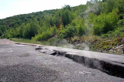 creepyabandonedplaces:Centralia, Pennsylvania Centralia was a huge mining town in Columbia County. M