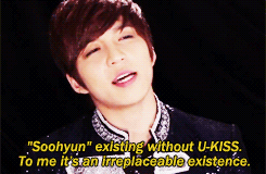 opalwhisker:“Soohyun” existing without U-KISS. To me, it’s an irreplaceable existence.SOBBING 