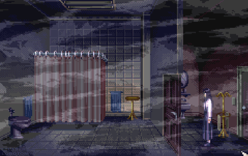 obscurevideogames:  the bathroom - Clock Tower (Human Entertaiment - SNES - 1995)