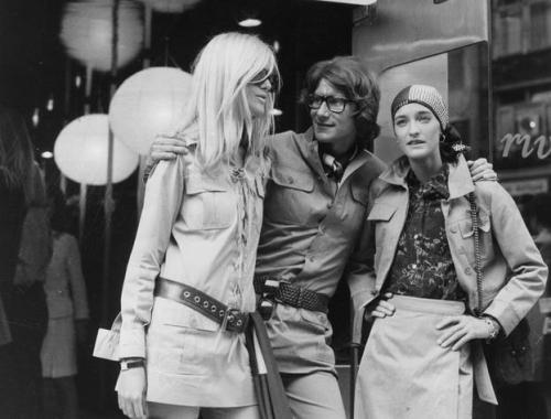 Yves Saint Laurent w/ models