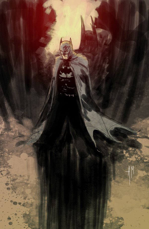 tights-and-capes:  Batman by Alberto Muriel 