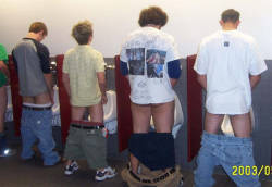 whpitout:  bros pissing with their pants down