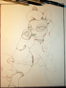 WIP, obviously. This was a sketch i had sitting around that i worked on a little at TrotCon, recently decided to finish it up. So&hellip; doing that! I&rsquo;m not really a Diamond Tiara fan or anything, but&hellip; i decided she needed some attention.