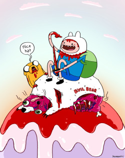 adventuretime:  “Nice hat.” melaphantastic:  Yay, Adventure Time! 