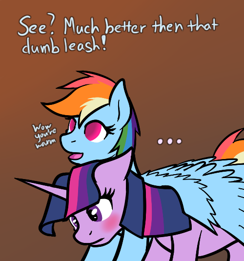 askblinddash:  Rainbow Dash: Are you sure you’re ok? Your heart is kinda going