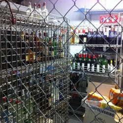 New and improved liquor cage. #myjob #instaphoto