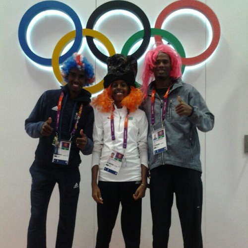 @mo_farah #TeamGB Souhra Ali Mohamed, Ayanleh Souleiman Hassan (Taken with Instagram)