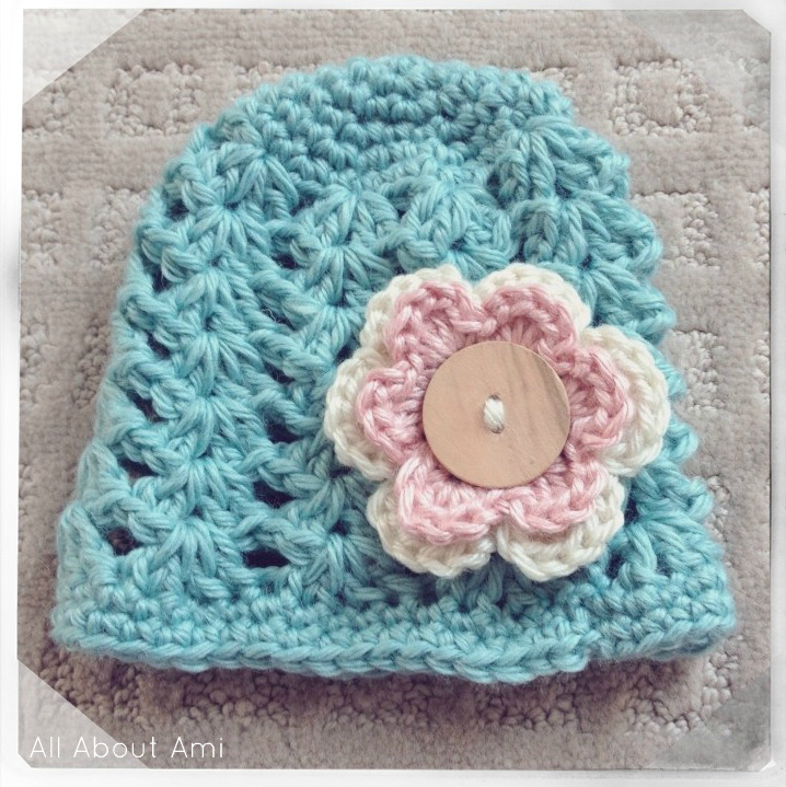I’ve been having so much fun whipping up baby hats, and here is one of my favourites! The “Shell Stitch Beanie” by Betsy of The Dainty Daisy is so beautiful, and the pattern is available for free HERE with sizing for 0-3 months, 3-6 months, 6-12...