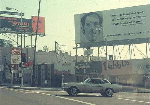 fuckyeahvintage-retro:Crescent Heights and Sunset Blvd. Los Angeles, 1968.