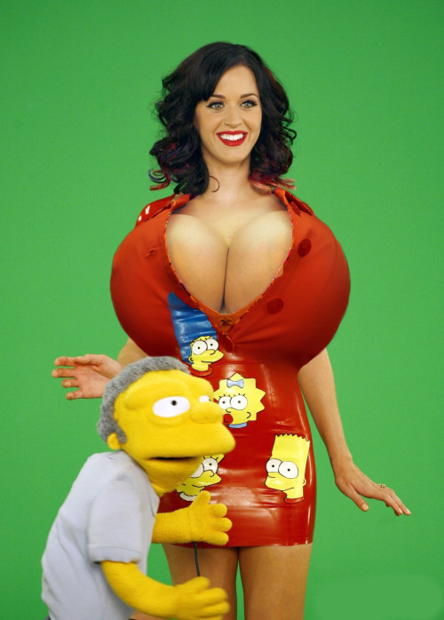 wish she is wearing a rubber top to go with her skirt her tits might be morphed but they look soooo real in that blouse a fantasy picture love her oversized tits,mmmmm,xxxxx.