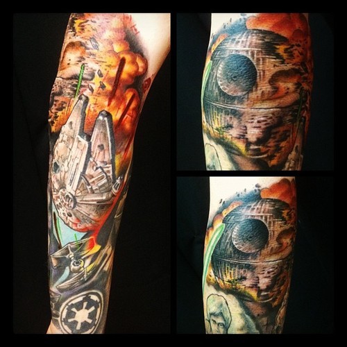 fuckyeahtattoos:  Tattoo by Jim Warf, Elizabeth St Tattoo Riverside Ca.