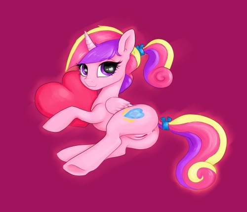 justpony:  Anonym: Maybe some teenage Cadance?agrh~ hair colors…not my fault, it’s just SAI filters ._.not sure if necessary, but.. anyway “safe” versionhttp://cs410229.userapi.com/v410229920/11fe/B2c5D2VlLRY.jpg  Cute!