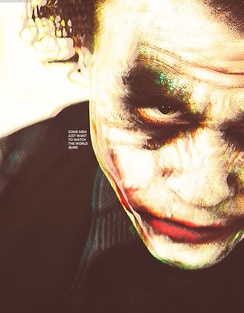 ty-lerlockwood:  Some men aren’t looking for anything logical, like money. They can’t be bought, bullied, reasoned or negotiated with. Some men just want to watch the world burn. 