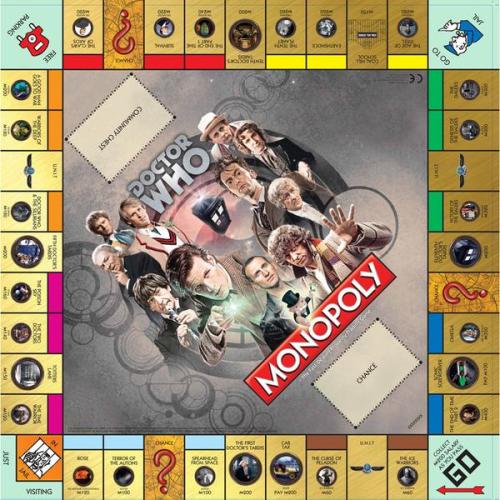 consulting-god-of-mischief:brigwife:tommills:50th Anniversary Doctor Who Monopoly boardGET IN M