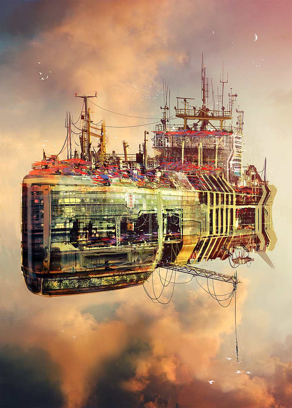 siryl:  “Big Rusty Flying Town Ship” by Maciej Rebisz.