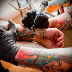 inkedandnaked:  Tattoo by Paul Amestoy on Flickr. 