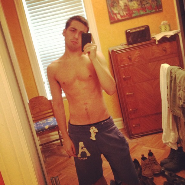 assgod:  My first selfie (Taken with Instagram) follow me on instagram~! chrisdigrazia
