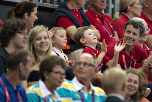 royalwatcher:Day 12 of the Olympics—Members of the Danish Royal Family and Sweden’s King Carl Gust