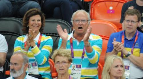 royalwatcher:Day 12 of the Olympics—Members of the Danish Royal Family and Sweden’s King Carl Gust