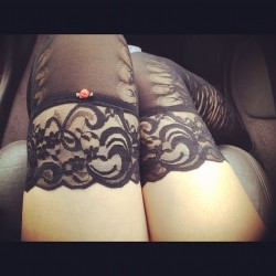 robotseahorses:  #tights #stockings #lace (Taken with Instagram) 