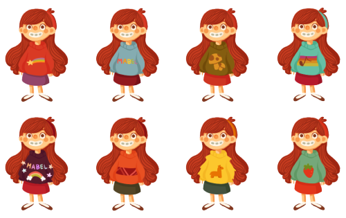 planethopper:Just a few of Mabel’s sweaters.