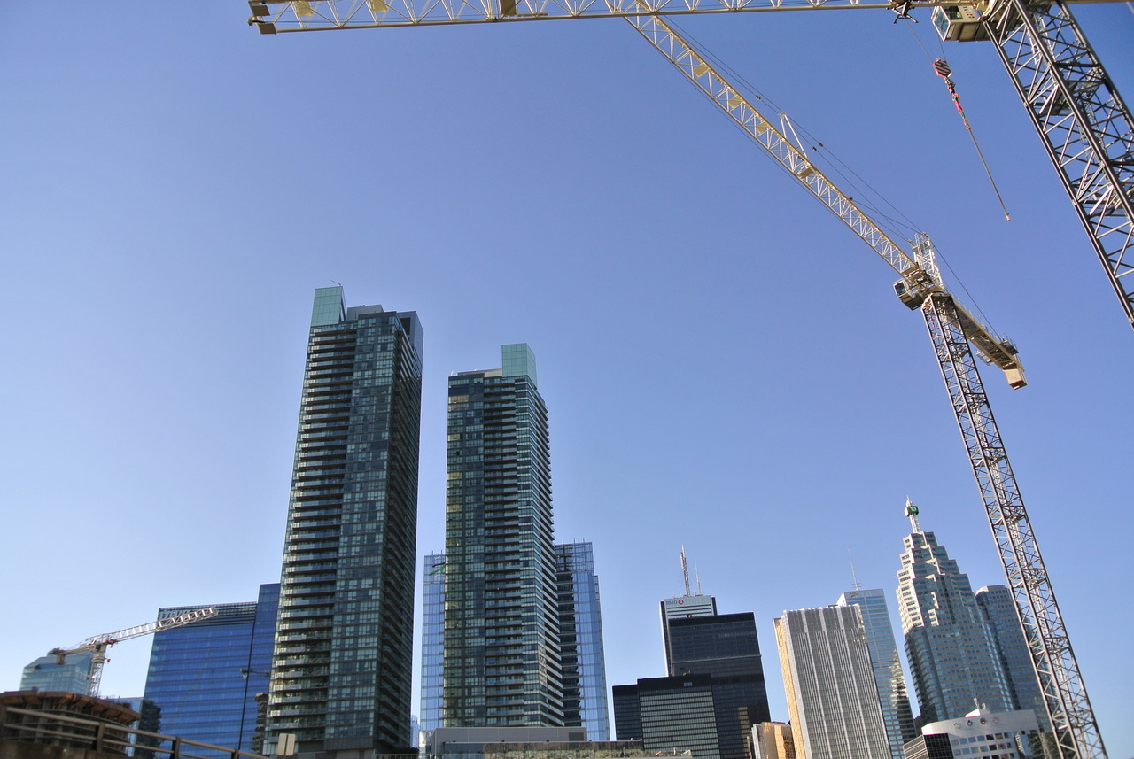 My apartment is in the tower on the right. My office is in the TD building on the far right with the tiered looking levels.