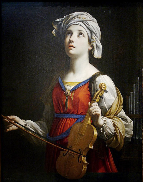 Saint Cecilia (1606). Guido Reni (Italian, 1575-1642). Oil on canvas. The Norton Simon Foundation.Sa