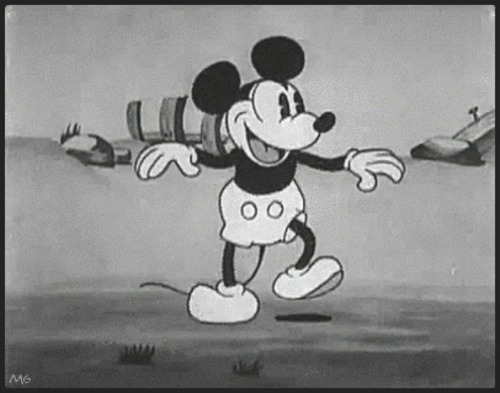  Mickey and Minnie Mouse in Walt Disney’s “Wild Waves” (1929) 