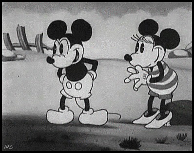  Mickey and Minnie Mouse in Walt Disney’s “Wild Waves” (1929) 